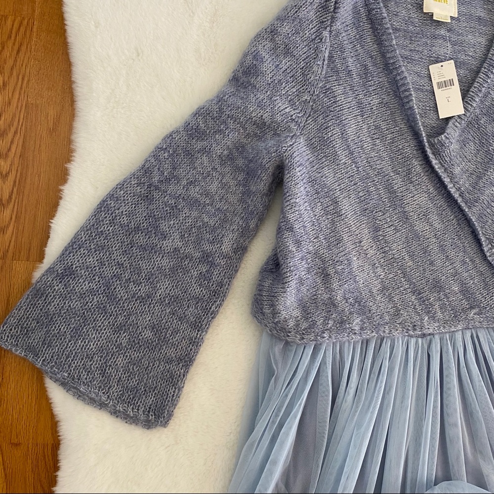 Anthropologie Maeve Layered Arasbeque Dress Blue size L - Picture 13 of 16